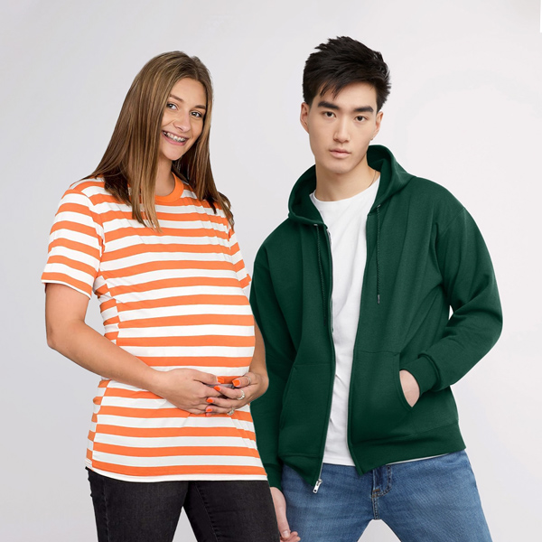 Costume Agent JUNO Orange and White Pregnant Impersonation T-Shirt