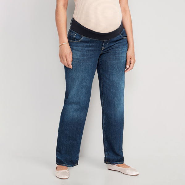 Best Maternity Jeans - Old Navy Maternity Front Low-Panel OG Loose Jeans