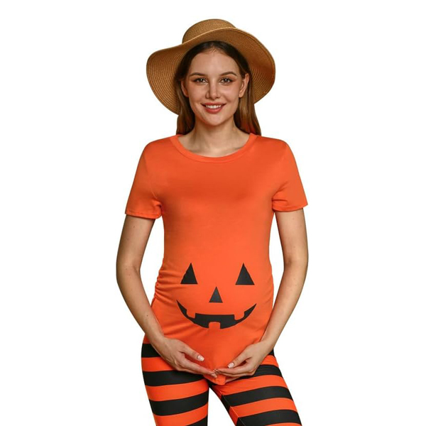 Spadehill maternity jack o lantern shirt